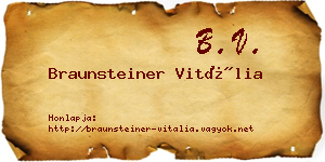 Braunsteiner Vitália névjegykártya